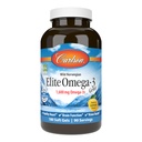 Carlson - Elite Omega-3 Gems, 1600 mg Omega-3 Incluyendo EPA y DHA, suplemento de aceite de pescado noruego, fuente sostenible, Lemon, 180 Softgels