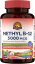 Vitalitown Vitamina B12 (Metil B12) 5000 mcg, Fully Bioactive Form, Support Energy Production, Natural Peach Flavor, Zero Sugar, 240 Fast Dissolve Tablets