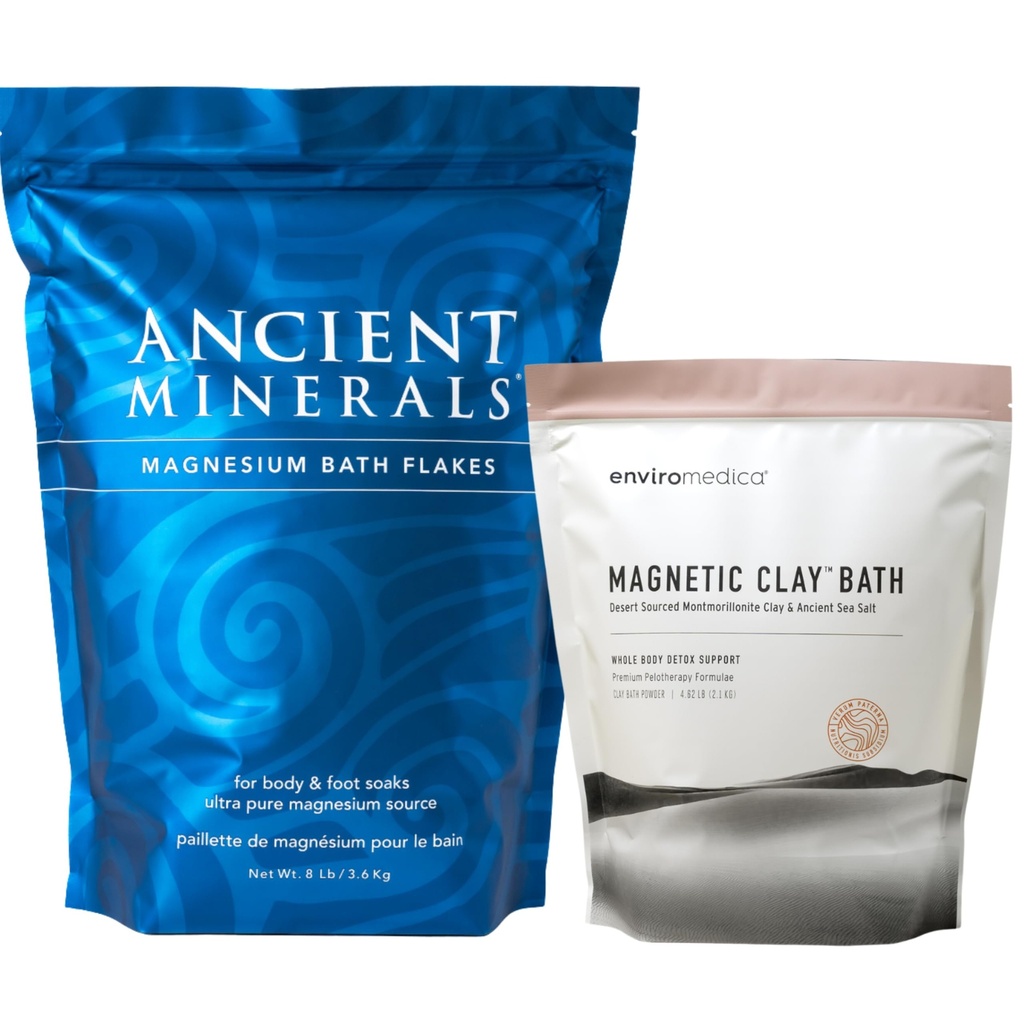 Antigüedades de baño de magnesio - Arcilla magnética enviromedica - Pura manzanina Zechstein Chloride - Detox natural con sodio y calcio