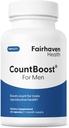 Fairhaven Health CountBoost for Men Optimal Count and Volume Male Fertility Supplement - Pre-Conception Nutrición para Él - con Ashwagandha, Vitamina C, y CoQ10-60 cápsulas