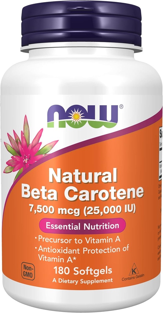 Ahora Alimentos Beta Caroteno (Natural) - 180 Softgels 2 Pack