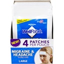 WellPatch Migraine & Headache Cooling Patch - Drug Free, dura hasta 12 horas, seguro de usar con medicamentos - Patches grandes (4 paquetes de 4 parches), Cada 4.3 x 2 en