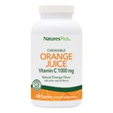 NaturesPlus Orange Juice - 60 Chewable Tablets - 1000mg Vitamina C - High-Potency Immune Support Suplemento, Antioxidante - Vegan, Gluten Gratis - 60 Servings
