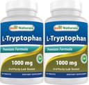 Mejores Naturales L-Tryptophan 1000 mg 60 Tabletas (60 Cuenta (Pack de 2))