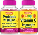 Bueno, sí Probióticos 25B + Prebióticos + Vitamina C Niños, Gluten Free, GMO Gratis, Chewable Gummy