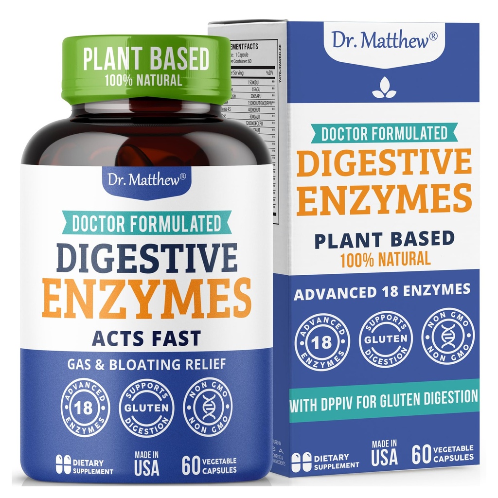 Mejores Enzymes Digestivos para Hombres Mujer con Lactase Lipase Amylase Bromelain. Enzimas para la Digestión " Salud Digestiva. Gas and Bloating Relief for Women and Men. Gallbladder Enzymes & Supplements.