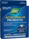 Manera de la naturaleza Acidophilus Perlas Probióticas, apoya el equilibrio digestivo " Salud Gut, reduce el estreñimiento ocasional y el rubor*, 1 mil millones de culturas, 30 Softgels