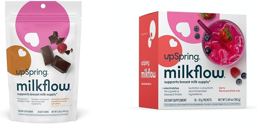 UpSpring Milkflow, Breastfeeding Suplemento con Fenugreek &amp; Beat Thistle WordPress Lactation Suplemento de Apoyo Breast Milk Supply