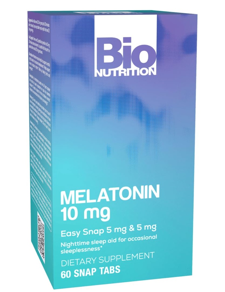 Bio Nutrition Melatonin 10 Mg Tablets, 60 Cuenta