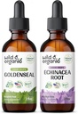 Wild &amp; Organic Goldenseal Tintura 2 fl oz &amp; Echinacea Tincture 2 fl oz