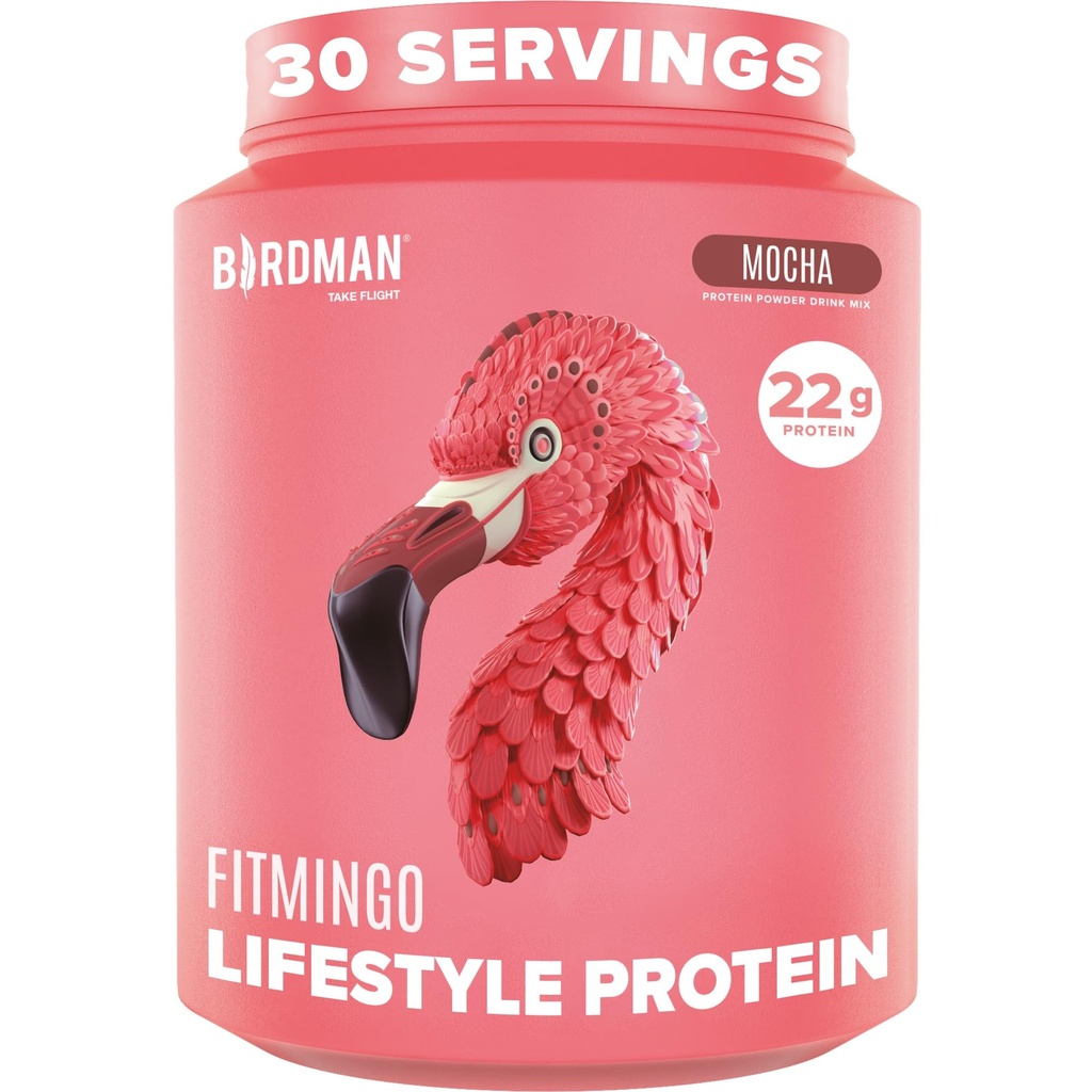 BIRDMAN Fitmingo Vegan Protein Powder con Inositol, Colagen Boosters, Acido Hialurónico y Vitaminas ANTE Bajo Carb, Dairy Free, Baja Calorie Ø 23g Planta Basada Blueberry Protein Polvo con Myo-Inositol