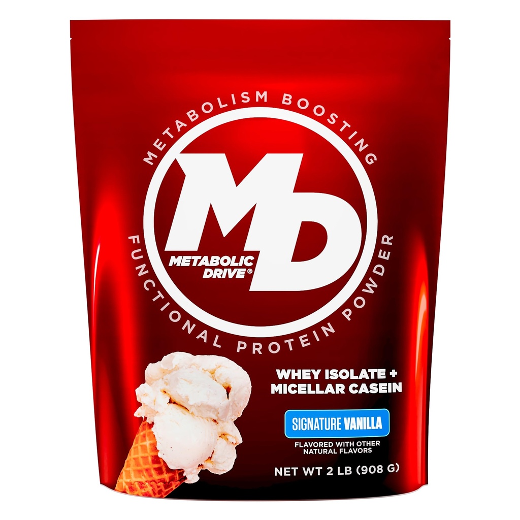 Biotest Metabólico Drive Protein - Bajo Carb Flavor-Bomb, 20 Servings - Whey Isolate + Micellar Casein - Signature Vanilla