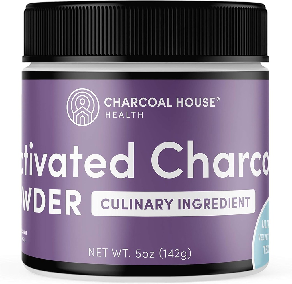 ULTRA FINE Cacahuete Activado Carcoal Powder - Aplicaciones Culinarias y Cosméticas, Velvety Smooth Texture for Smoothies, Cremas de Hielo, Pastas, Jabones, Ultra Fine for a Soft Finish, No Grit! - 5oz