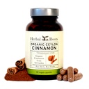 Herbal Roots Organic Ceylon Cinnamon Capsules ← USDA Certified Organic - Non-GMO ← 60 Organic Vegan Capsules