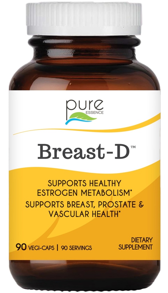 Breast D por Esencia Pura - Suplemento Natural para Equilibrio de Estrógeno, Acné Hormonal y Apoyo a la Menopausia con Vitamina D3, Calcio, Té Verde & Lycopene - 90 cápsulas