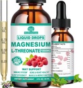 Magnesium L-Threonate Liquid, Triple Magnesio del sueño Threonate w. Apigenin, Theanine, Lemon Balm High Absorption Liquid Magnesium Threonate Suplemento para Cortisol Detox Sleep Memory Calm Brain Nerve