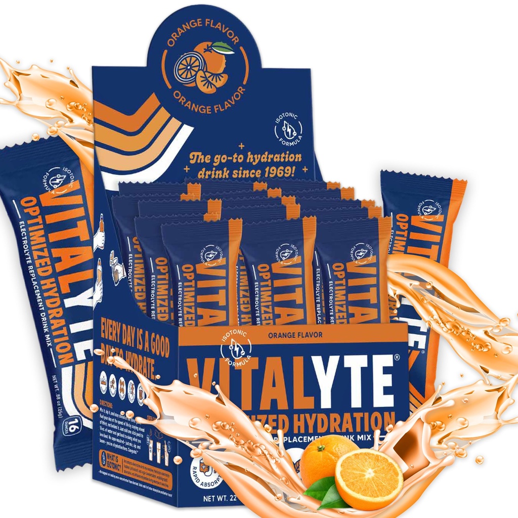 Vitalyte Electrolytes Packets Isotonic Sports Drink ¦ Electrolytes Powder Packets Sports Nutrition Electrolyte Replacement Drinks Dehydration Relief Packets
