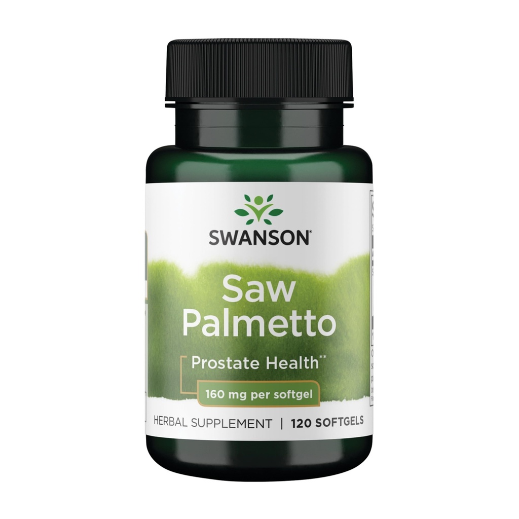 Swanson Saw Palmetto Hombres Prostate Health Hormones Apoyo Urinary Health 160 Milligrams 120 Sgels