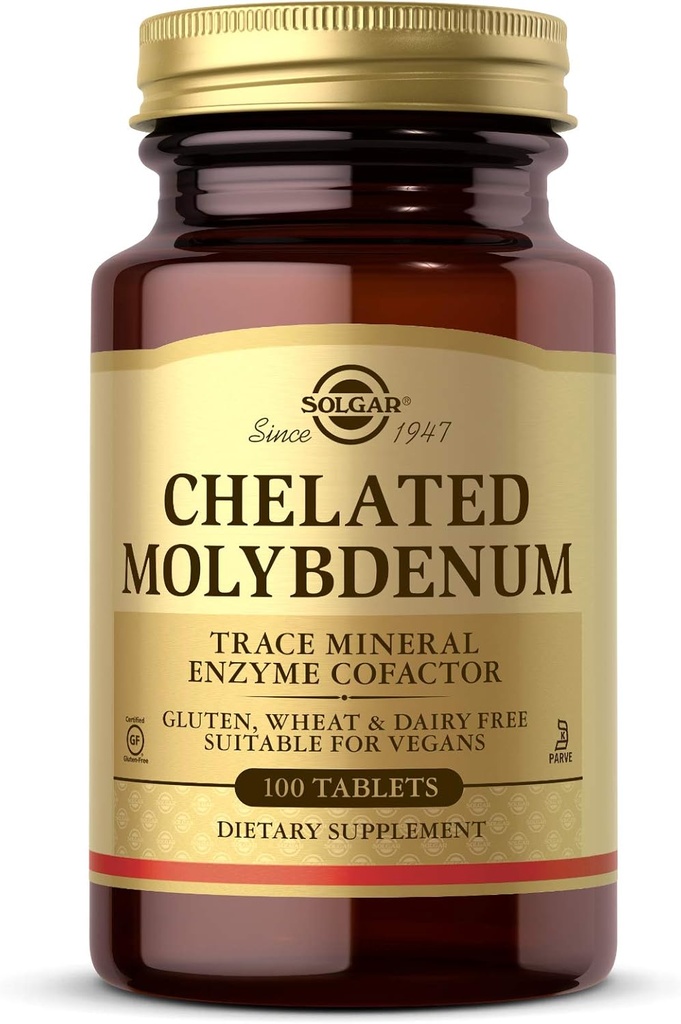 Solgar – Chelated Molybdenum, 100 Tablets