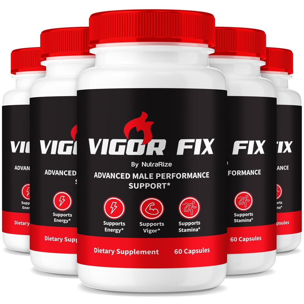 (5 Pack) Vigor Fix Male Suplemento, VigorFix Pills for Men, Daily Nutrition for General Health and Wellness, Vigor Fixed Support Capsules for Confidence and Energy, Reviews (300 cápsulas)