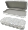 Gafas de sol Caja,Shiny Diamond Sunglasses Caja fuerte de cristales caso, caja de cristal de piedra brillante para mujeres