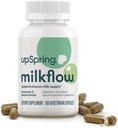 UpSpring Milkflow Lactation Supplement for Milk Supply Increase, Breastfeeding Supplements with Fenugreek & Beat Thistle, Non-GMO, Lactation Support 100 Vegan Capsules