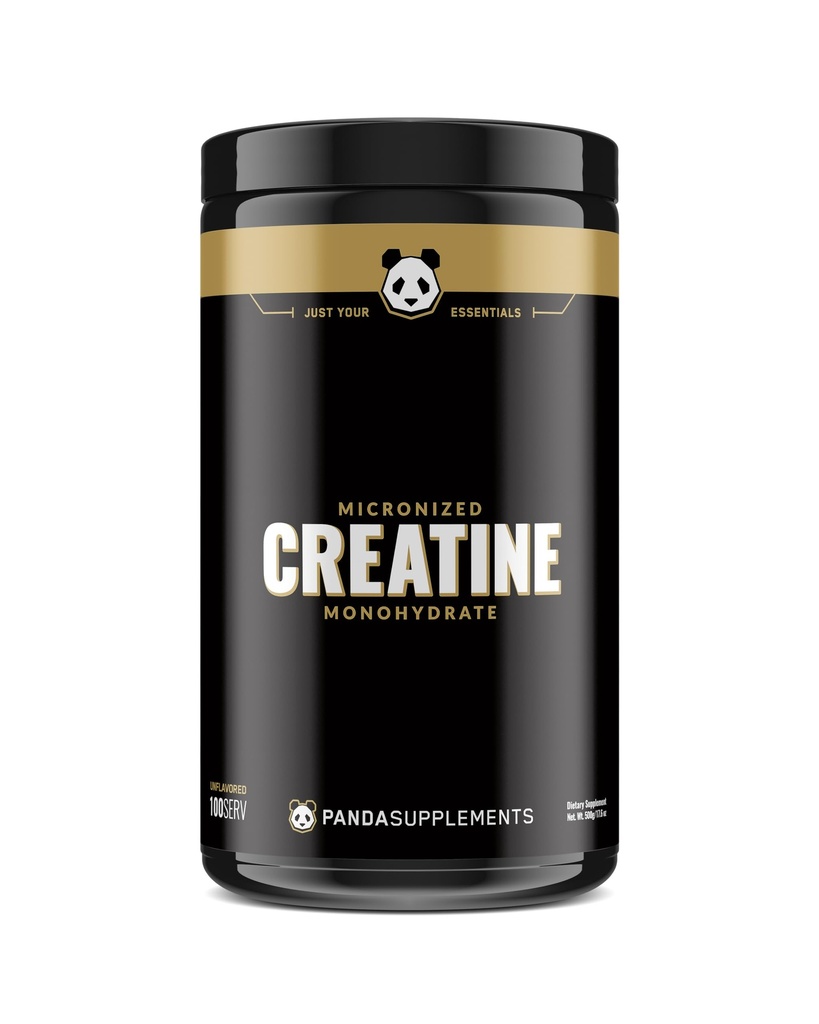 Laboratorios de Bio Subterráneo: Panda Supps Micronized Creatine 5000mg ← Pre y Post Workout Recovery Bebida para la recuperación del músculo mejorado, rendimiento atlético y recuperación del músculo - Desarrollado (100 Servings)
