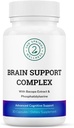 Complejo de apoyo cerebral - Suplemento de apoyo cognitivo avanzado con Ginkgo Biloba, Bacopa Monnieri, Phosphatidylserine, Huperzine-A, St. John's Wort - 30 Ct