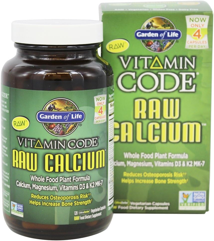 Jardín de vida, Código de vitaminas, Calcio RAW, 120 cápsulas vegetarianas