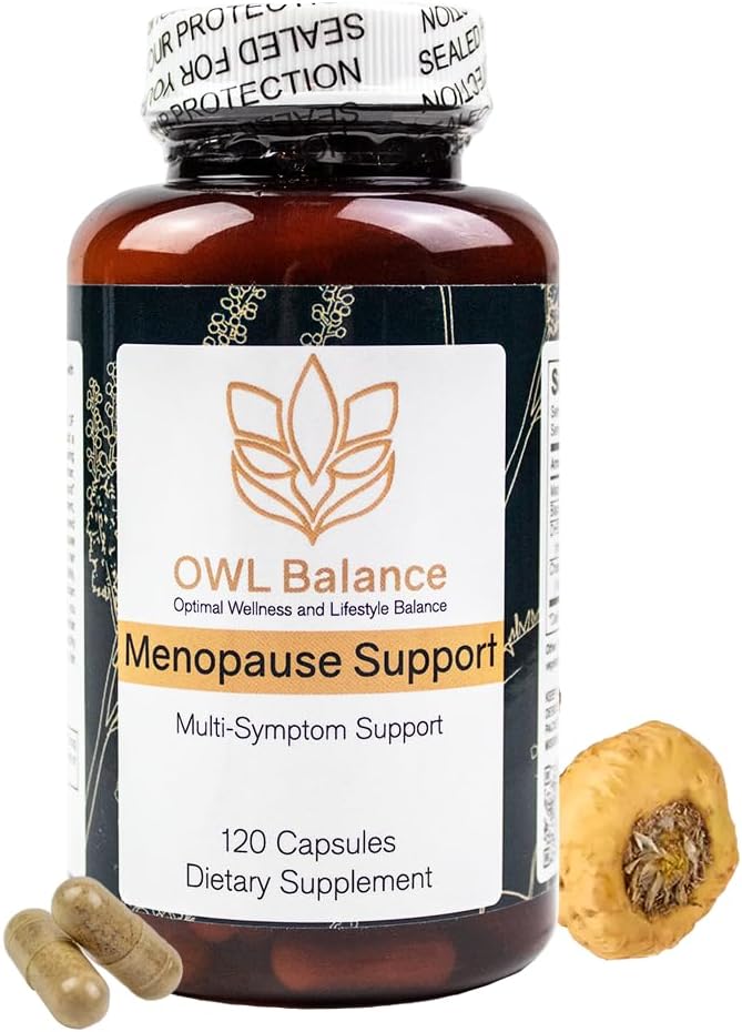 Apoyo a la menopausia para las mujeres - Menopause + Alivio perimenopause para los flashes calientes, baja energía, apoyo hormonal - 120 cápsulas herbales