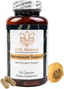 Apoyo a la menopausia para las mujeres - Menopause + Alivio perimenopause para los flashes calientes, baja energía, apoyo hormonal - 120 cápsulas herbales