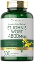 Carlyle St John's Wort Capsules Silencio 4800mg Silencio 300 Conde Silencio No GMO &amp; Gluten Suplemento gratuito Silencio Standardized Extract