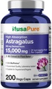 NusaPure Astragalus Root 30:1 Extracto, 500 mg Equivalente a 15.000 mg 200 cápsulas Veg Apto para vegetarianos y veganos, No GMO