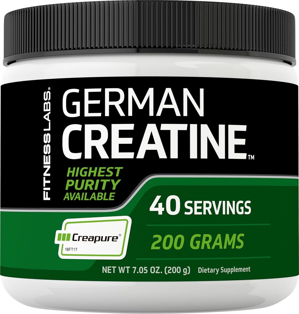 Laboratorios de gimnasia Alemán Cretina Polvo Silencio 7.05 oz Silencio 39 Servimientos ¦ Creapure  Monohydrate Powder ← Non-GMO, Gluten Free Supplement