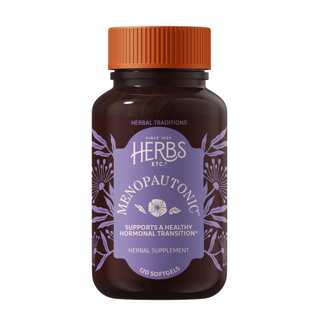 Herbs Etc. Menopautonic Softgels - Suplemento Esencial para Mujeres - Suplemento de Apoyo a la Transición Hormonal - Ofertas Menopausal Support with Dong Quai & Motherwort - 120 Softgels (120 Servings)