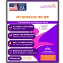 Menopause & Perimenopause Relief Patch for Women – Hot Flash, Mood & Symptom Support – Black Cohosh, Ashwagandha & More – 30 Topical Patches – USA Made by Live to Shine