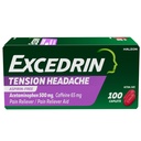 Excedrin Tension Headache Relief Caplets, Acetaminophen 500mg, Caffeine 65mg, Pain Reliever, Aspirin-Free, 100 Conde