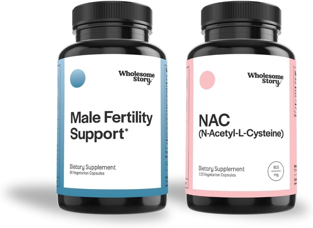 Historia completa Su paquete básico de fertilidad: Suplementos de fertilidad para hombres TENIDO NAC Suplemento N-Acetil Cysteine 600 mg