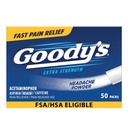 Powders de Alivio de Dolor de Goody, Powder de Dolor Extra de Fuerza, 50 ct (Pack of 1)