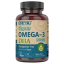 DEVA Vegan Omega-3 DHA Suplemento, Once-Per-Day Softgel 200 MG, Carrageenan Free, Gelatin Free, Non-Fish, Algae Oil, Omega-3 Fatty Acids - 90 Softgels
