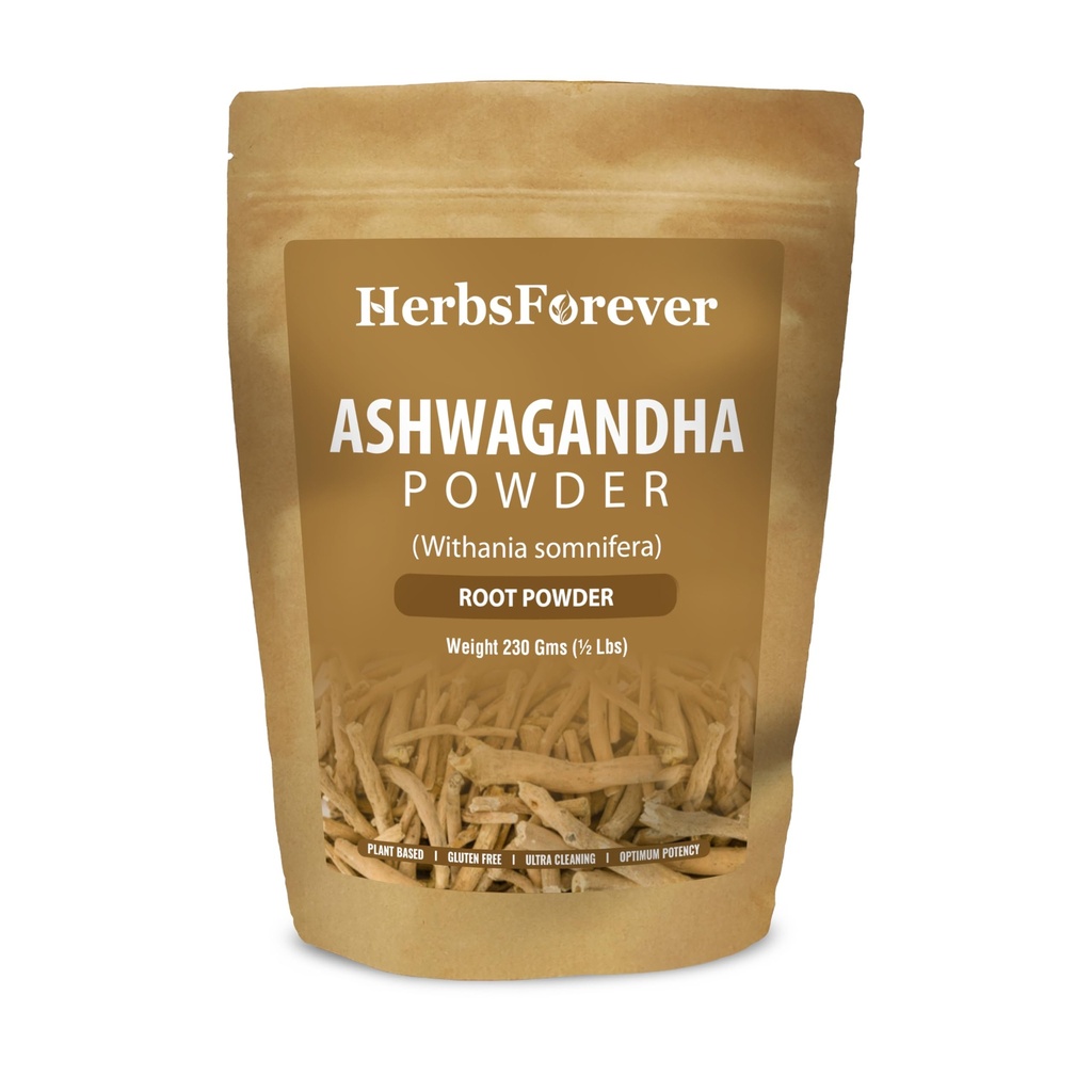 HerbsForever Ashwagandha Powder 230g I Winter Cherry, Non-GMO, Vegan, Gluten-Free I Ayurvedic Stress-Buster Supports Energy Booster, Vitality &amp; Rejuvenator Wellness general