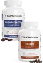 Setas Reales Vitamina D2, Zinc (120ct) y Reishi 415 (90ct) Bundle con Chaga - Apoyo natural para la inmunidad, mejor sueño y relajación - Vegan, Gluten Gratis, No GMO, Extractos de seno orgánico