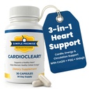 CardioClear7 - Coenzyme Q10 (CoQ10) 100mg y PQQ 10mg Suplemento de salud cardíaca con Shilajit - apoya la circulación, energía celular y salud cardiovascular - 30 cápsulas
