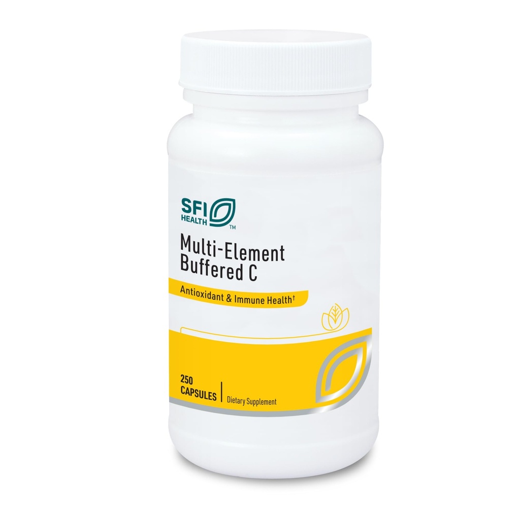 SFI Health Klaire Labs Buffered Vitamin C Capsules with Quercetin Bioflavonoids " L-Glutathione to Support Immune Function " Antioxidant Protection - Hypoallergenic " Gentle on Stomach (250 cápsulas)