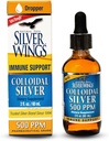 Natural Path Alas de plata Colloidal Silver - Extra Strength Liquid Immune Support Suplemento - - 500ppm (2500mcg) - 2oz Dropper