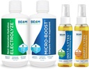 Beam Minerals Micro-Boost Humic Mineral Blend & Electrolyze Liquid and Insta-Lytes Natural Liquid Electrolytes 2oz y Happy-Lytes Fluvic Electrolyte Espray 2oz