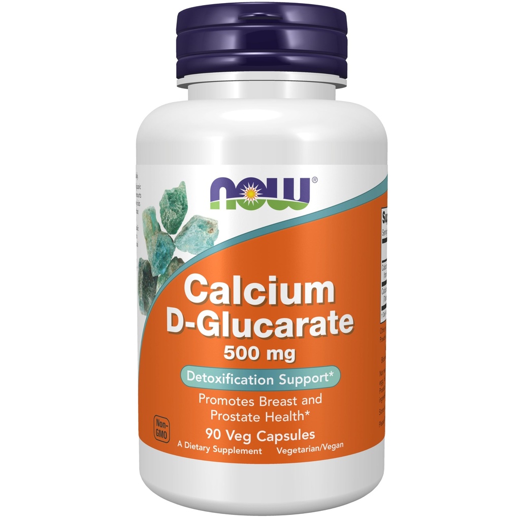 AHORA Suplementos de Alimentos, Calcio D-Glucarate 500 mg, Apoyo de Detoxificación*, 90 cápsulas de Veg
