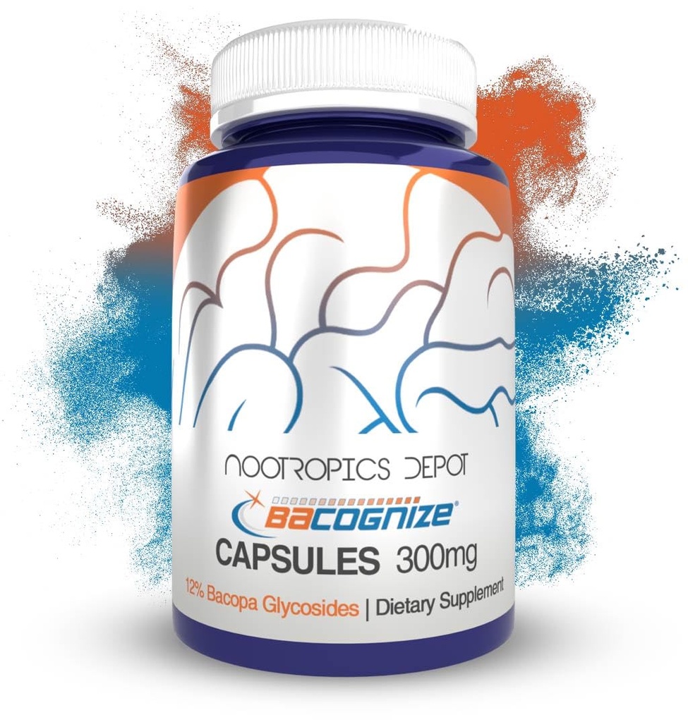 BaCognize Bacopa Monnieri Capsules Silencio 300mg Silencio 240 Conde ← Ayurvedic Herb ← Nootropic Brain Booster ← Apoyo Stress Management ← Mejora la memoria, Cognition + Mood