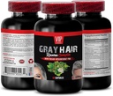 Pérdida de cabello para hombres - Complejo inverso de pelo gris - Solución natural - Resultados potentes, vitaminas de pelo de zinc, suplemento de biotina, paba, suplementos de biotina para el cabello y uñas, vitaminas de pelo gris, 1B 60 cápsulas