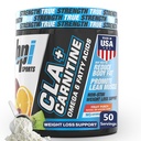 BPI Sports CLA+Carnitine – CLA L Carnitine &amp; Linoleic Acid – L Carnitine Supplement for Weight Loss, Metabolism & Lean Muscle – Caffeine Free – Fruit Punch – 50 Servings – 12.34 oz